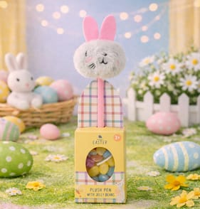 Happy Easter Plush Pen With Jelly Beans 20g - Bunny 