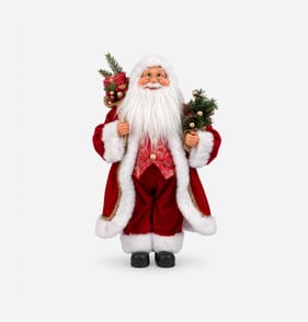 Festive Feeling Small Santa Christmas Decoration - Red