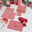 Winter Charm Set Of 4 Placemats & Coasters - Candy Cane