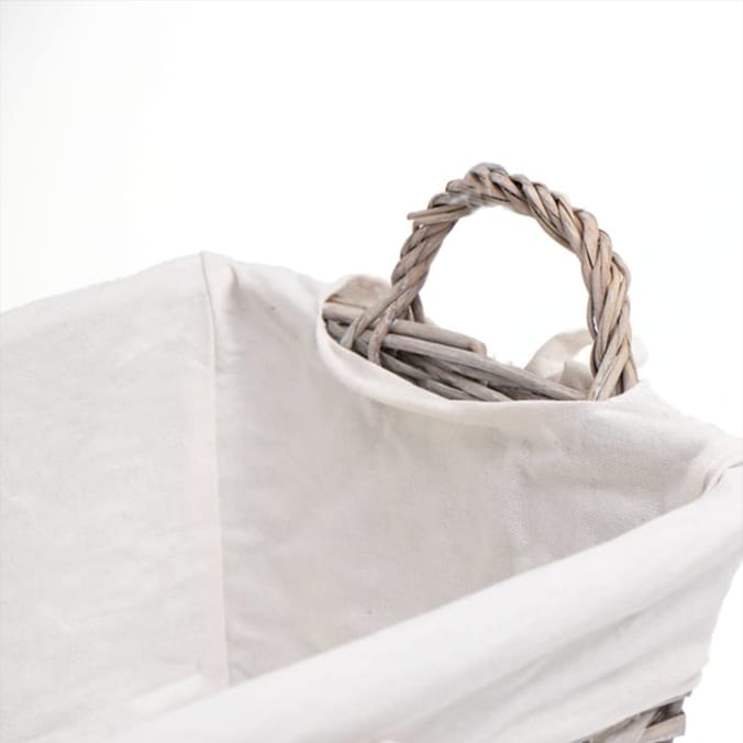 Festive Feeling Luxury Christmas Hamper Basket - Grey/White Large