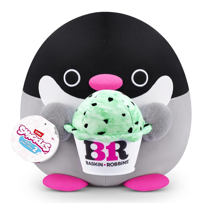 Snackles 8" Soft Plush - Penguin with Baskin Robbins