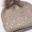 A La Mode Beaded Pom Hat