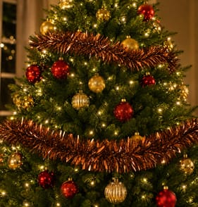 Festive Feeling Luxury Tinsel 2m - Brown