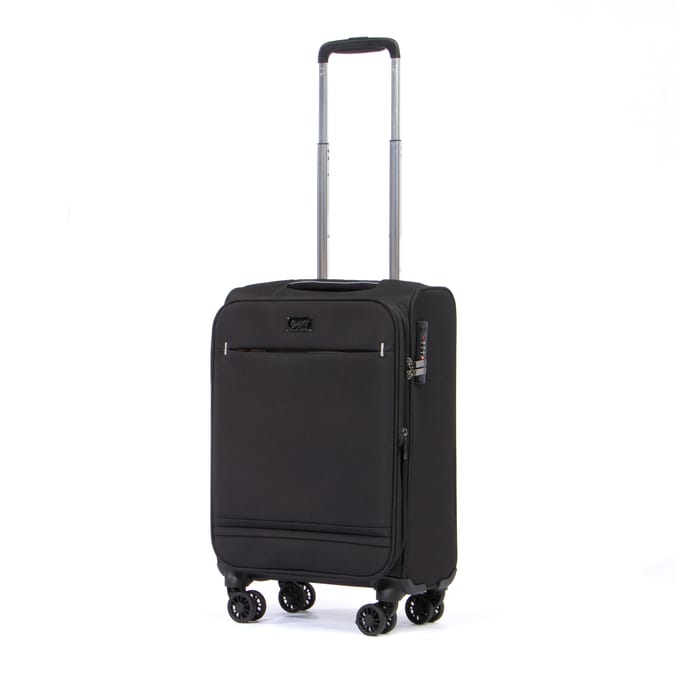 Salisburys Premium Soft Shell Expandable Suitcases - Black