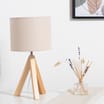 Home Collections Wood Tripod Table Lamp - Beige