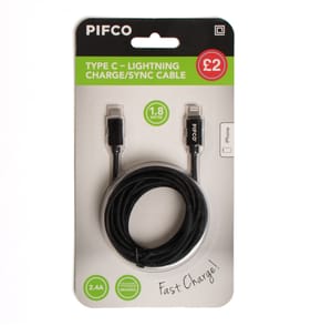 Pifco 1M Type C To Lightning Cable