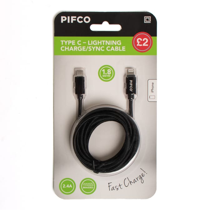 Pifco 1M Type C To Lightning Cable