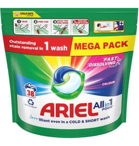 Ariel All-in-1 Pods Washing Liquid Capsules 38 Washes
