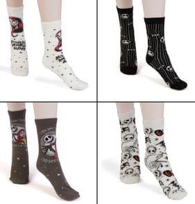 The Nightmare Before Christmas Ladies Ankle Socks 4 Pack