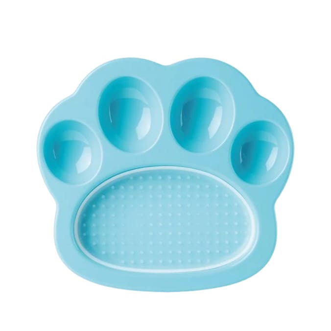 Paw 2-In1 Mini Slow Feeder & Lick Pad - Blue