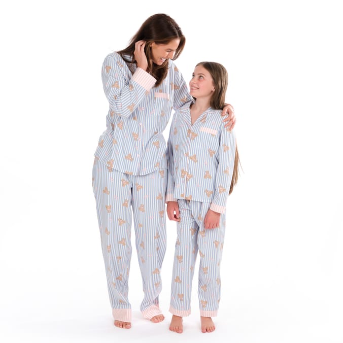 Originals Girls Blue Stripe Bear Pyjamas