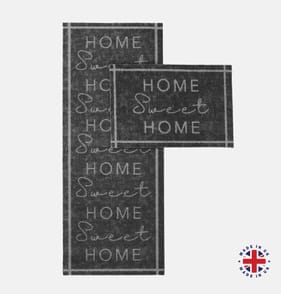 Home Sweet Home Charcoal Runner 50x120