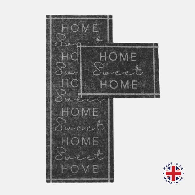 Home Sweet Home Charcoal Door Mat 40x60