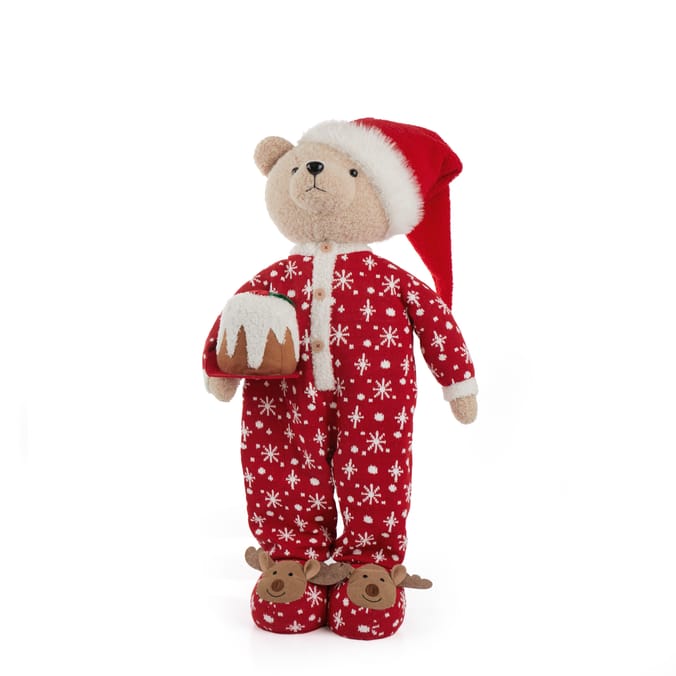 Sleigh Bells Christmas Teddy In Pyjamas
