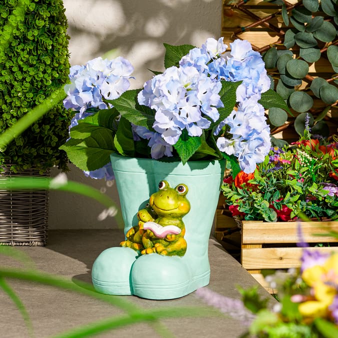 Jardin Frog In Wellington Boot Planter 24cm (approximate)
