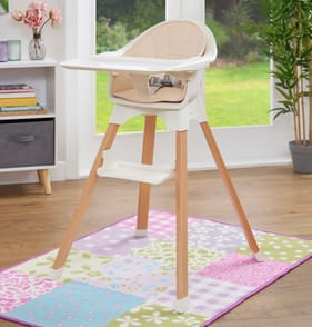 Liberty House Toys Kids High Chair – White and Beechwood