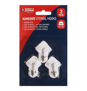 Spear & Jackson Adhesive Utensil Hooks 3 Pack