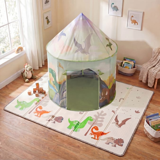 Liberty House Toys Kids Dinosaur Play Tent and Play Mat Set