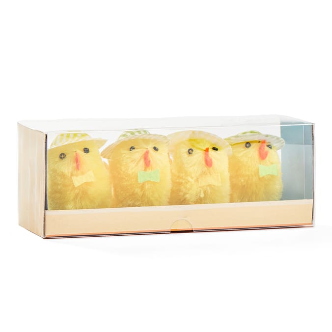 Hoppy Easter Chicks With Bonnets 4 Pack