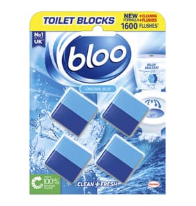 Bloo 2in1 In-Cistern Toilet Blocks 4x 50g - Original Blue