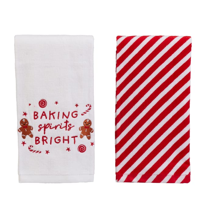 Festive Feeling Tea Towels 2 Pack - Gingerbread