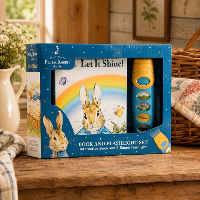Peter Rabbit Interactive Book & Flash Light Gift Set
