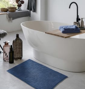 Home Collections Super Soft Bath Mat -  Blue