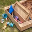 Liberty House Toys Kids Boat Sandpit with Seating and Cover