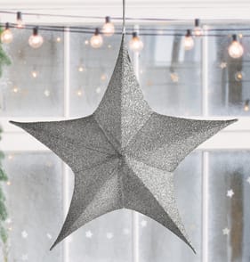 Nordic Spirit Collapsible Hanging Star - Silver