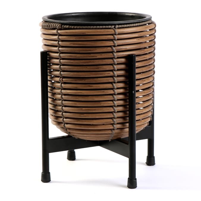 Jardin Round Rattan Planter On Stand