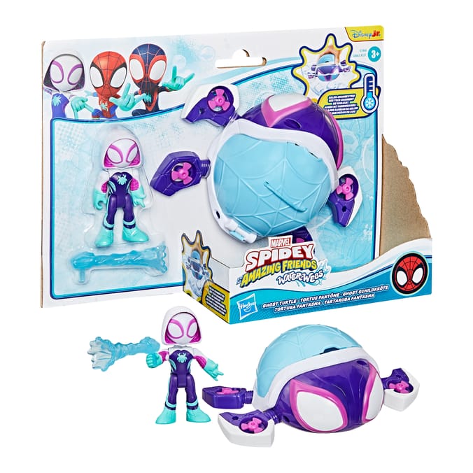 Marvel Spidey and his Amazing Friends Water-Webs Toy Submarine & Action Figure - Ghost Turtle