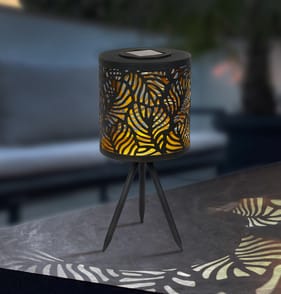 The Outdoor Living Collection Metal Leaf Table Lamp Solar Light