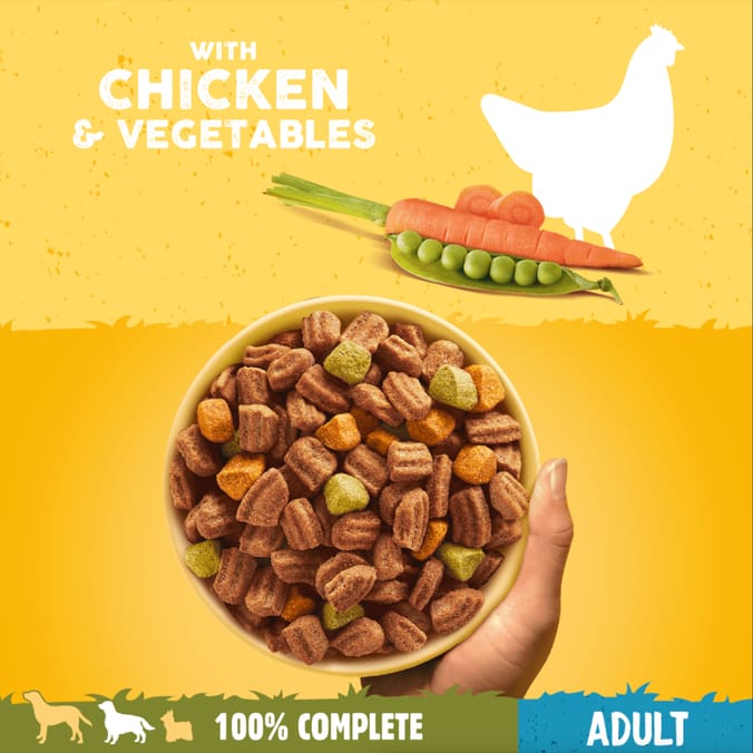 Pedigree Dry Complete Adult Dog Food with Chicken & Vegetables 3kg