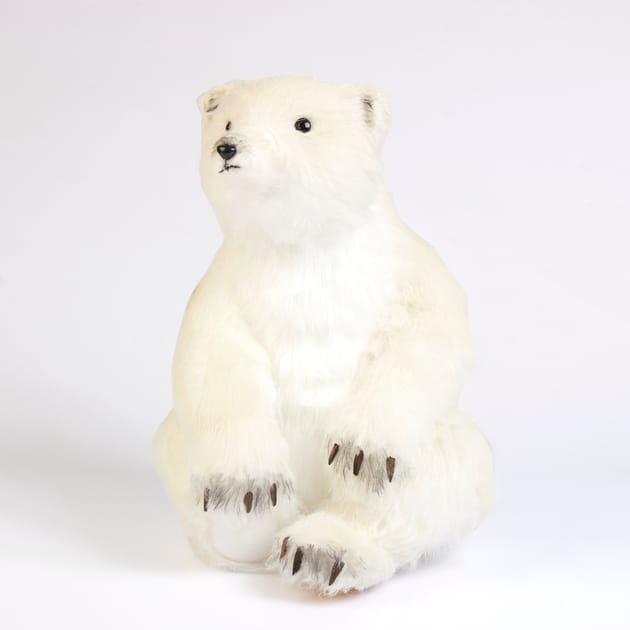 Frosted Spirit Sitting Plush Polar Bear Home Bargains