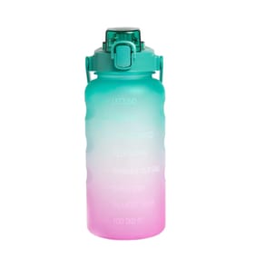 Hydrate 2L Tracker Water Bottle - Green/Pink