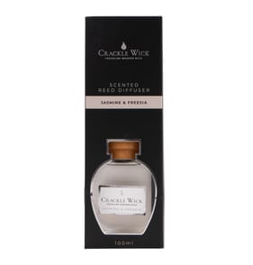 Crackle Wick Scented Reed Diffuser 100ml - Jasmine & Freesia