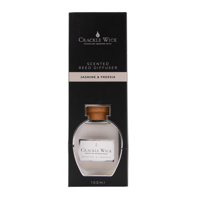 Crackle Wick Scented Reed Diffuser 100ml - Jasmine & Freesia