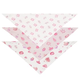 Pure Baby Bandana Bib 3 Pack - Pink