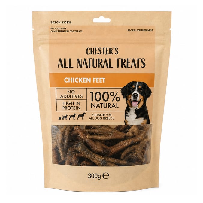 Chester's All Natural Treats Chicken Feet 300g