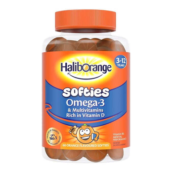 Haliborange Kids Vitamins Omega-3 and Multivitamin Softies 60s - Orange Flavour