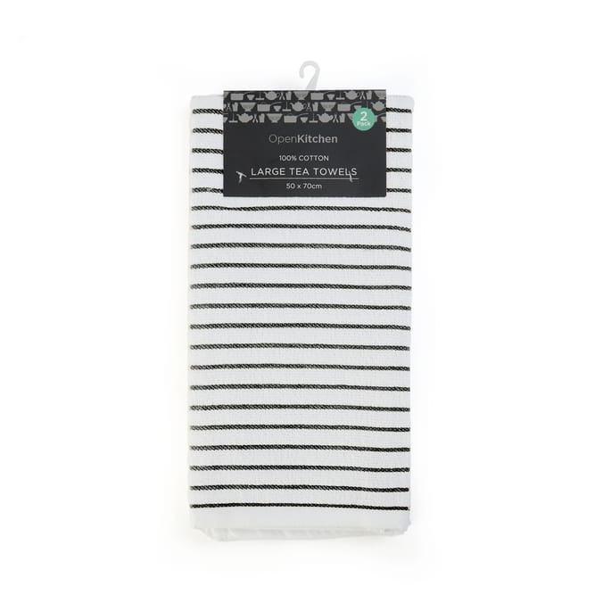 Open Kitchen Large Tea Towels Stripe
