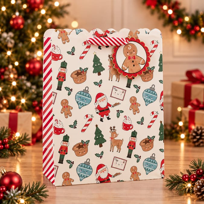 Sleigh Bells Gingerbread Gift Bag