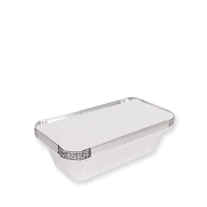 Kitchen Solutions Large Foil Trays & Lids 8 Pack x12