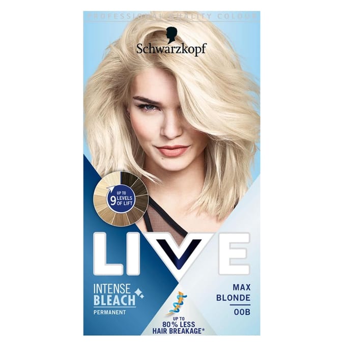 Schwarzkopf Live Intense Bleach Hair Dye - Max Blonde 00B
