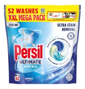 Persil Ultimate Laundry Capsules 52 Washes - Non Bio Ultra Stain Removal