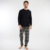 Originals Mens Black Flannel Pyjamas