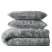The Winter Warmer Collection Faux Lion Fur Double Duvet Set - Grey
