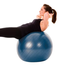 X-Tone 65cm Yoga Exercise Ball with Pump - Blue