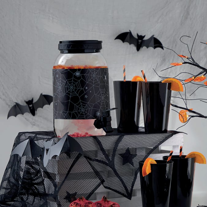 Haunted House Halloween Drink Dispenser With 4 Cups