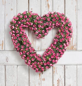 Jardin Artificial Rose Heart - Pink